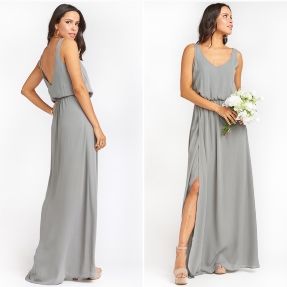 Show Me Your MuMu Kendall Soft Charcoal Maxi Dress - Picture 1 of 7